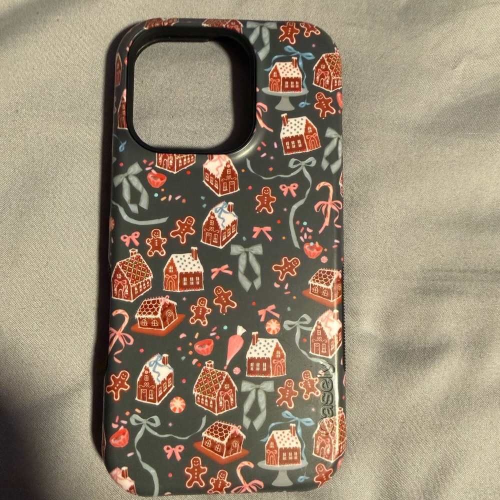 Casely Gingerbread Design Gray Phone Case